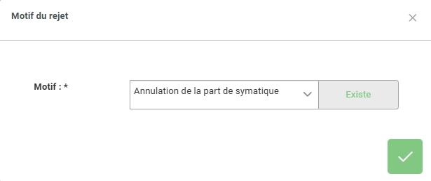 Rejet d'un devis